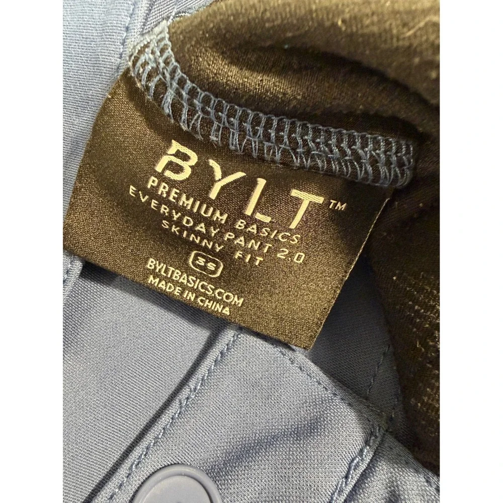 BYLT Premium Basics Everyday Pant 2.0 Navy Blue Skinny Fit Mens Size 38